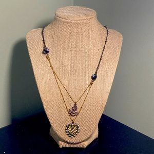 Betsey Johnson Anchor and Heart Necklace. 16” w extender